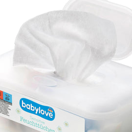 Mitrās salvetes kastītē.